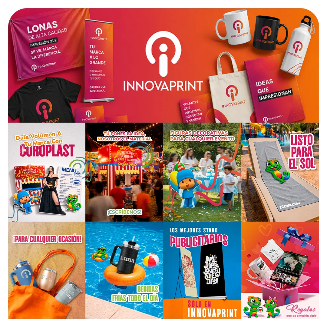 Identidad de marca y mascota para la imprenta Innovaprint.